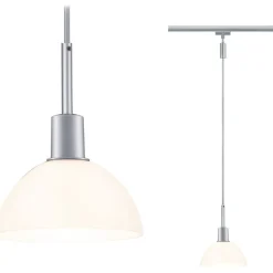 Riippuvalaisin kiskoon Paulmann URail Sarrasani, E14, max.20W, himmennettävä, mattakromi/opaali