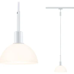 Riippuvalaisin kiskoon Paulmann URail Sarrasani, E14, max.20W, himmennettävä, mattakromi/opaali