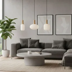 Riippuvalaisin Linento Lighting Asker 78cm 3-osainen valkoinen