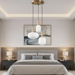 Riippuvalaisin Linento Lighting Asker 3-osainen valkoinen
