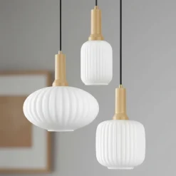 Riippuvalaisin Linento Lighting Asker 3-osainen valkoinen