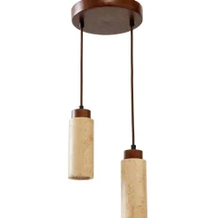 Riippuvalaisin Linento Lighting Babil B, 2-osainen, GU10, IP20, max. 10W, tummanruskea/beige