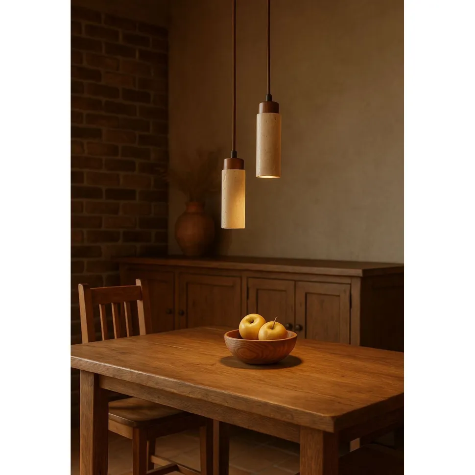 Riippuvalaisin Linento Lighting Babil B, 2-osainen, GU10, IP20, max. 10W, tummanruskea/beige