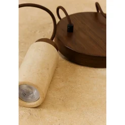 Riippuvalaisin Linento Lighting Babil B, 2-osainen, GU10, IP20, max. 10W, tummanruskea/beige