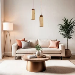 Riippuvalaisin Linento Lighting Babil B, 2-osainen, GU10, IP20, max. 10W, tummanruskea/beige