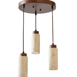 Riippuvalaisin Linento Lighting Babil C, 3-osainen, GU10, IP20, max. 10W, tummanruskea/beige