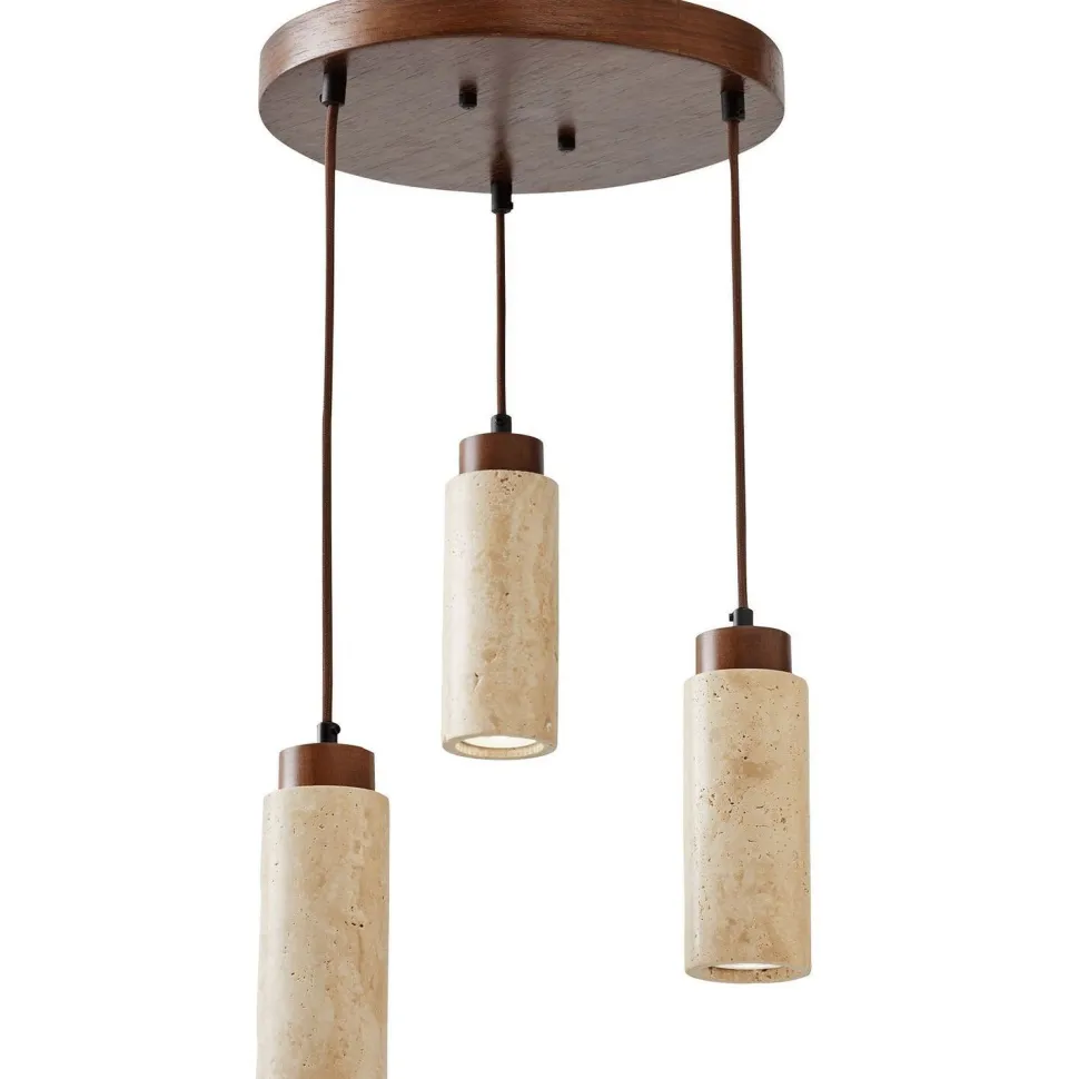 Riippuvalaisin Linento Lighting Babil C, 3-osainen, GU10, IP20, max. 10W, tummanruskea/beige