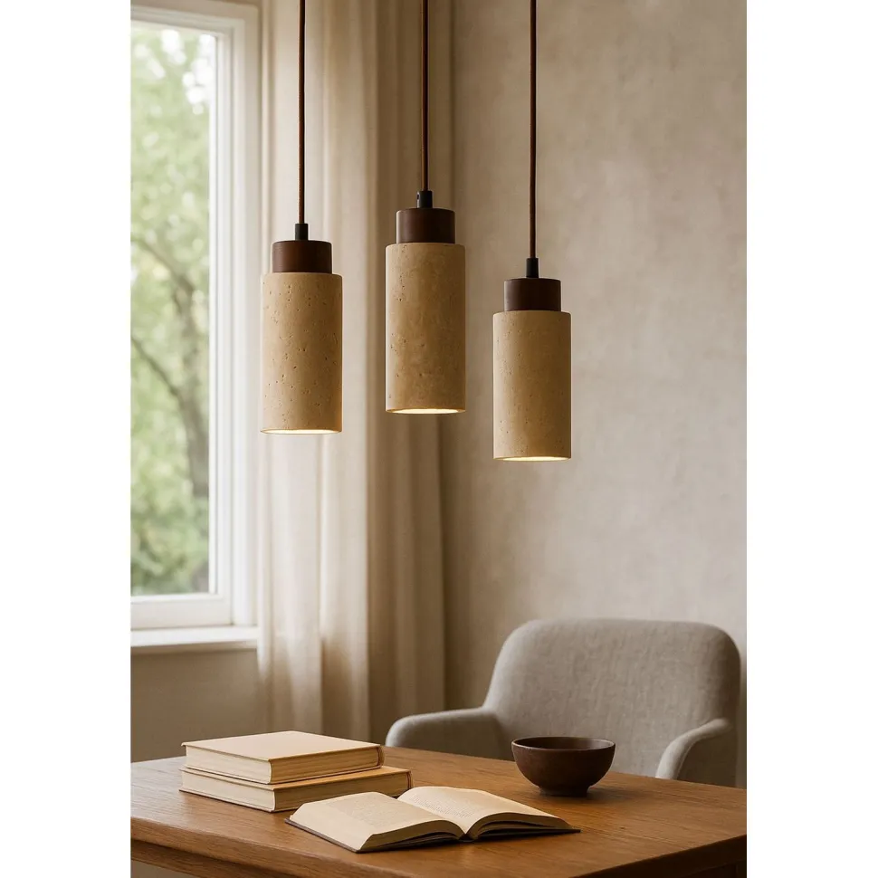 Riippuvalaisin Linento Lighting Babil C, 3-osainen, GU10, IP20, max. 10W, tummanruskea/beige