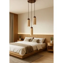 Riippuvalaisin Linento Lighting Babil C, 3-osainen, GU10, IP20, max. 10W, tummanruskea/beige