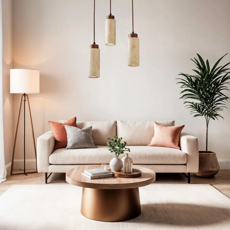 Riippuvalaisin Linento Lighting Babil C, 3-osainen, GU10, IP20, max. 10W, tummanruskea/beige
