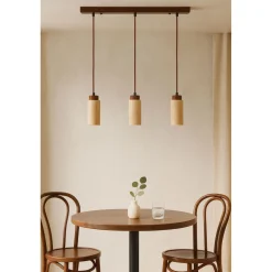 Riippuvalaisin Linento Lighting Babil R, 3-osainen, GU10, IP20, max. 10W, tummanruskea/beige