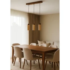 Riippuvalaisin Linento Lighting Babil R, 3-osainen, GU10, IP20, max. 10W, tummanruskea/beige