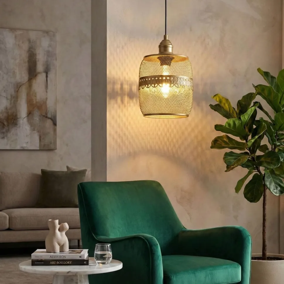Riippuvalaisin Linento Lighting Berk Ø18cm kulta