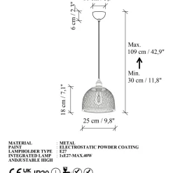 Riippuvalaisin Linento Lighting Berk Ø25cm kulta