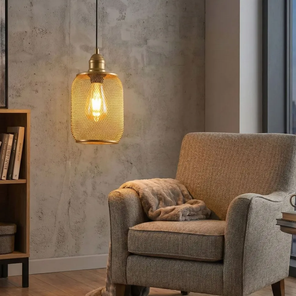 Riippuvalaisin Linento Lighting Berk sylinteri Ø15cm kulta