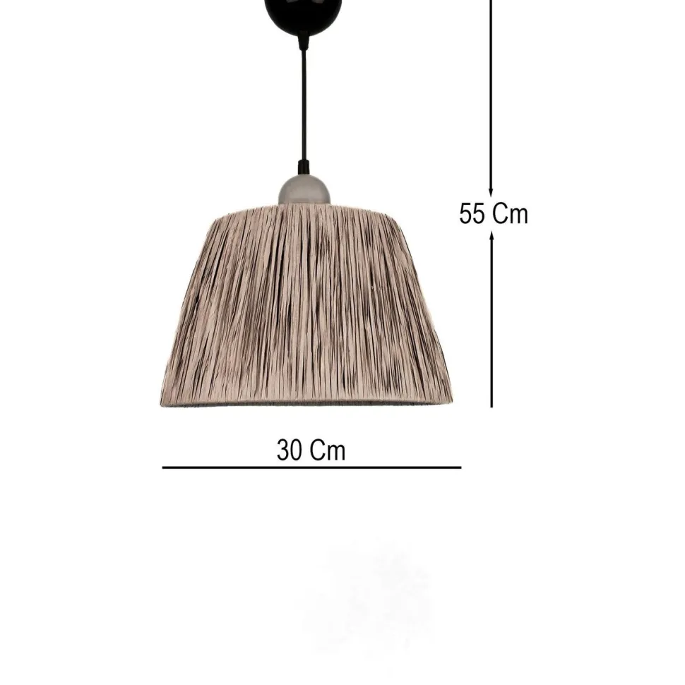 Riippuvalaisin Linento Lighting BK048, ø30cm, E27, max. 40W, IP20, harmaa