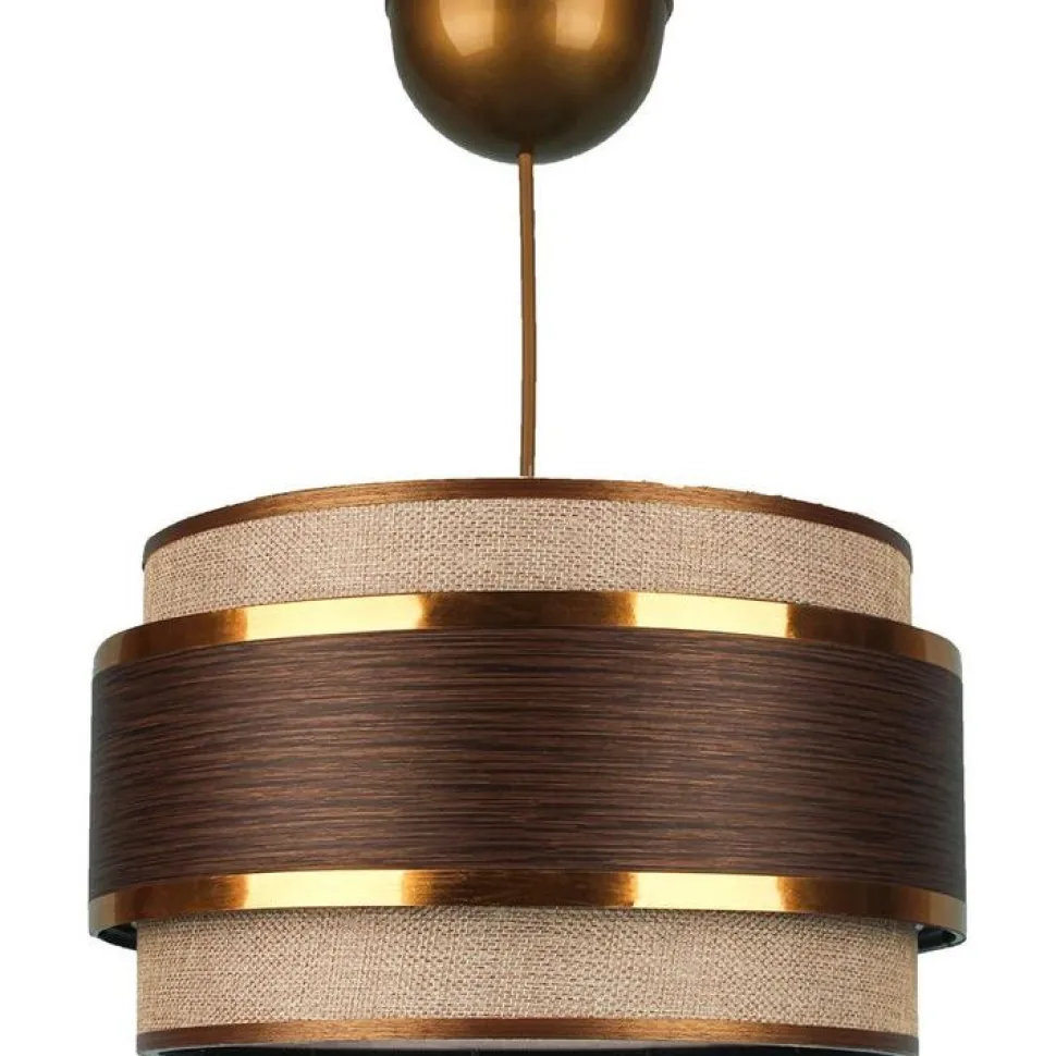 Riippuvalaisin Linento Lighting BK029, Ø28cm, ruskea