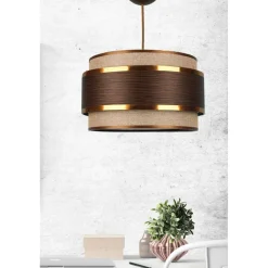 Riippuvalaisin Linento Lighting BK029, Ø28cm, ruskea