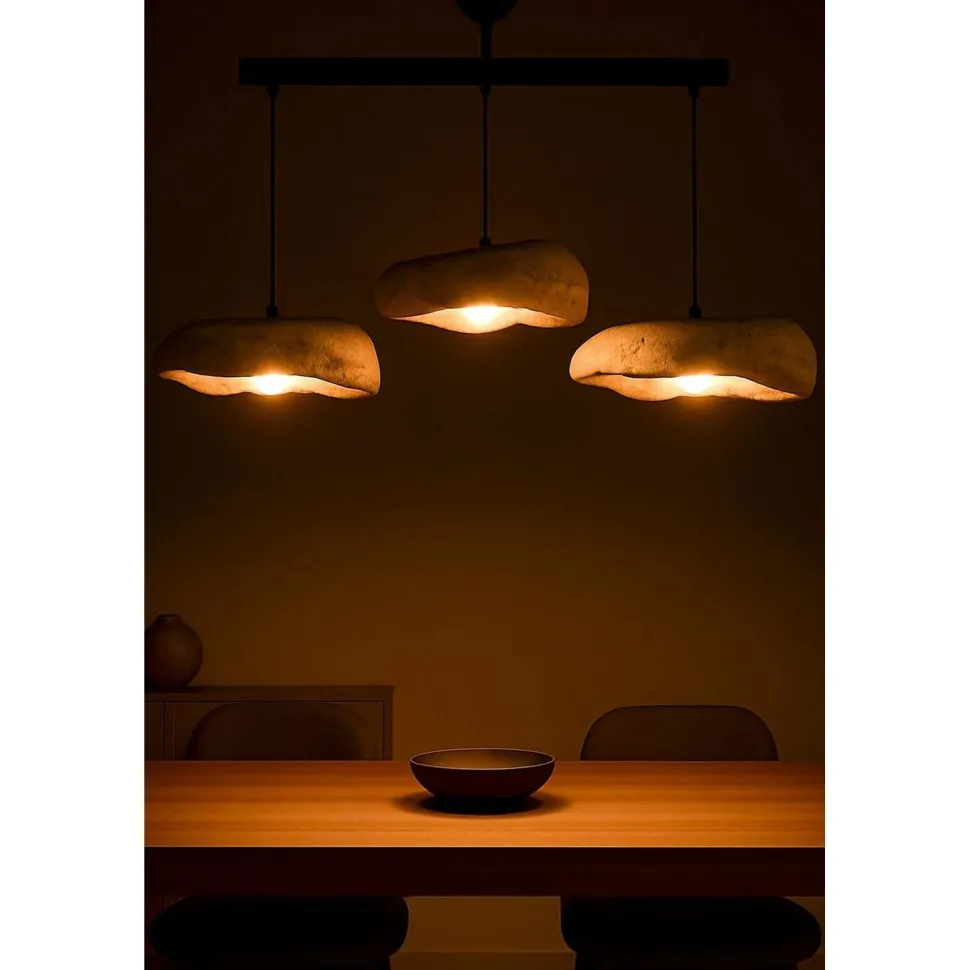 Riippuvalaisin Linento Lighting BK196 3-osainen musta/harmaa
