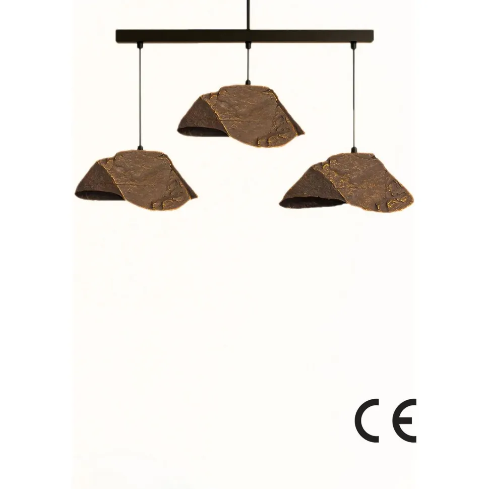 Riippuvalaisin Linento Lighting BK190 3-osainen musta/ruskea