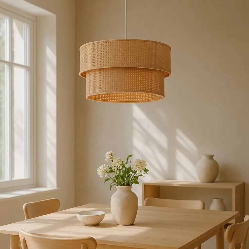 Riippuvalaisin Linento Lighting 242123, Ø35.5cm, beige/valkoinen