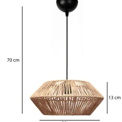 Riippuvalaisin Linento Lighting 241906, ø32cm, E27, max. 40W, IP20, ruskea