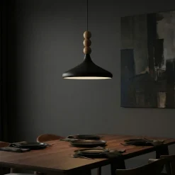 Riippuvalaisin Linento Lighting Eysan Ø35cm valkoinen/tammi
