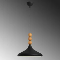 Riippuvalaisin Linento Lighting Eysan Ø35cm valkoinen/tammi