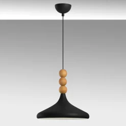 Riippuvalaisin Linento Lighting Eysan Ø35cm valkoinen/tammi