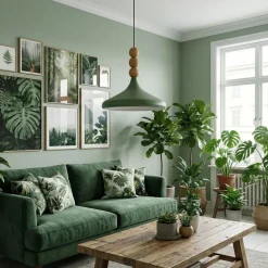Riippuvalaisin Linento Lighting Eysan Ø35cm valkoinen/tammi