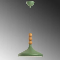 Riippuvalaisin Linento Lighting Eysan Ø35cm valkoinen/tammi