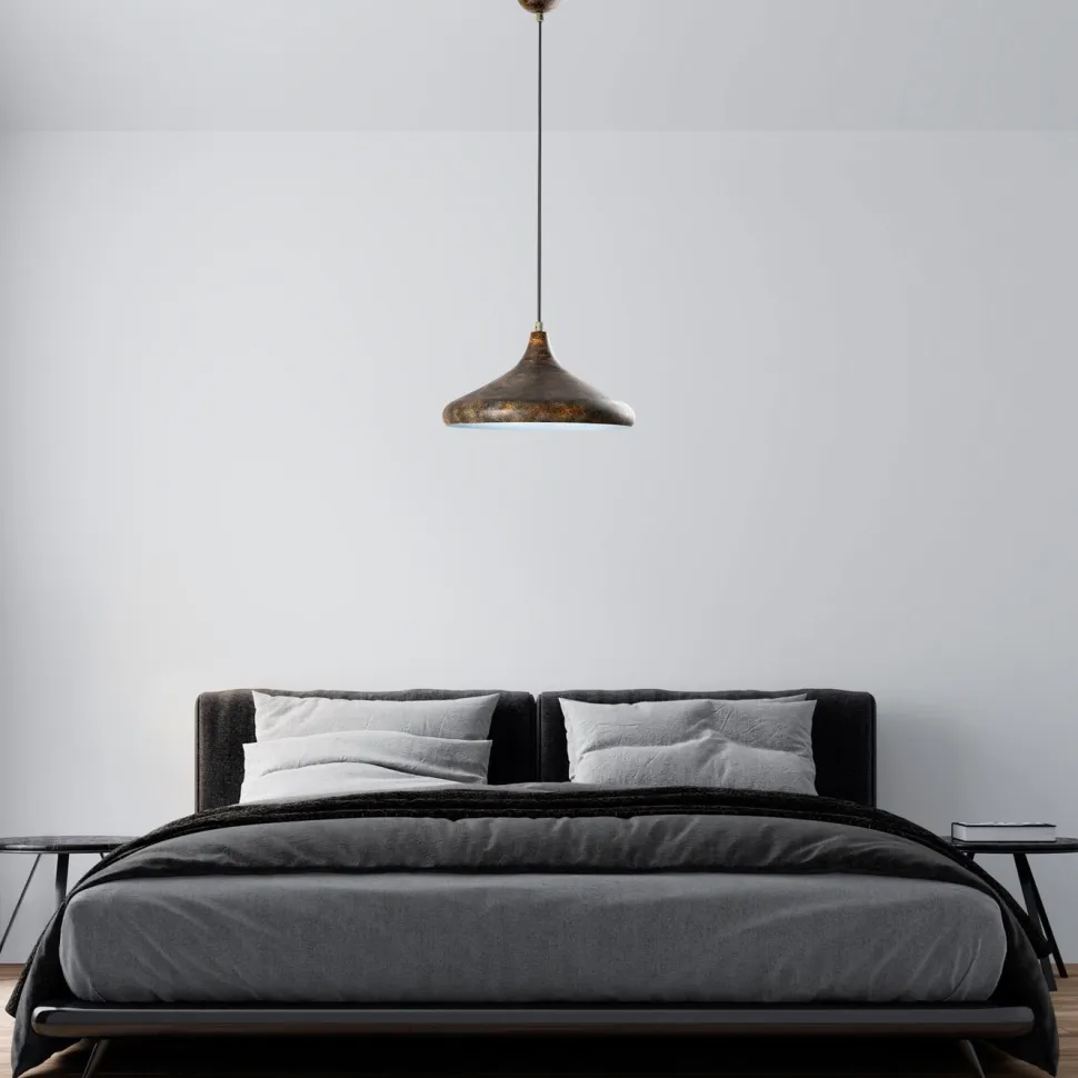 Riippuvalaisin Linento Lighting EYSAN-207-RETRO, Ø35cm, tummanruskea
