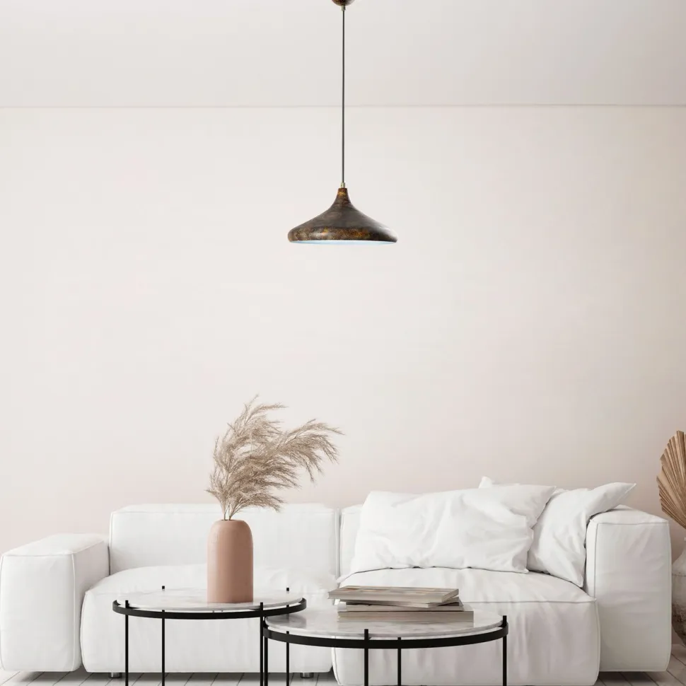 Riippuvalaisin Linento Lighting EYSAN-207-RETRO, Ø35cm, tummanruskea