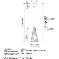 Riippuvalaisin Linento Lighting Gridus, Ø14cm, kulta