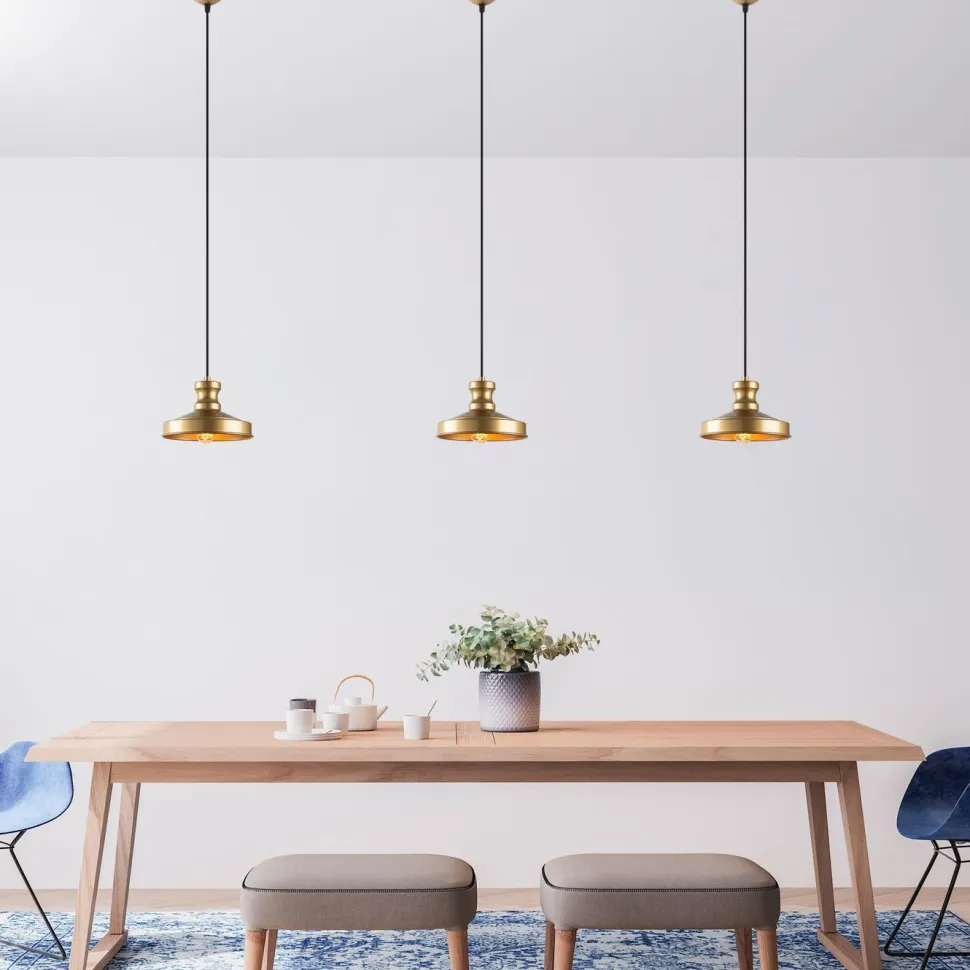 Riippuvalaisin Linento Lighting Gullu, Ø22cm, kulta