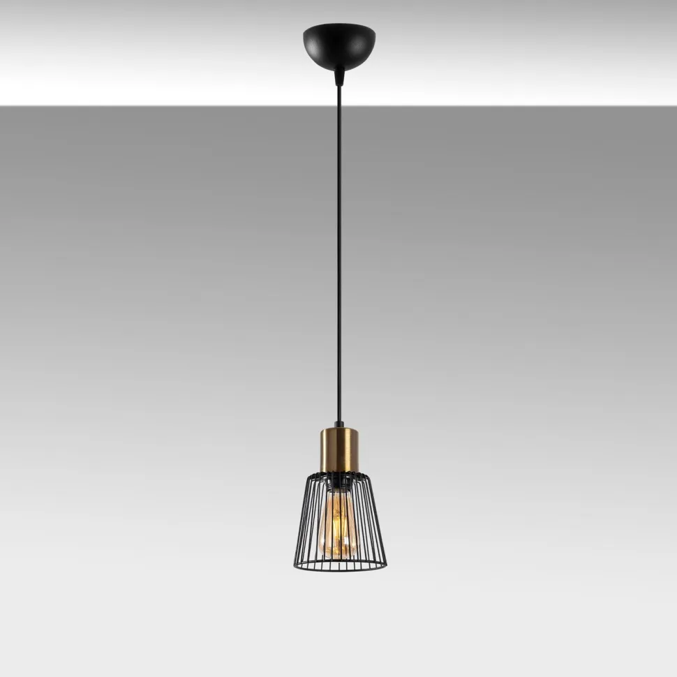 Riippuvalaisin Linento Lighting Kemtel, Ø16cm, E27, musta
