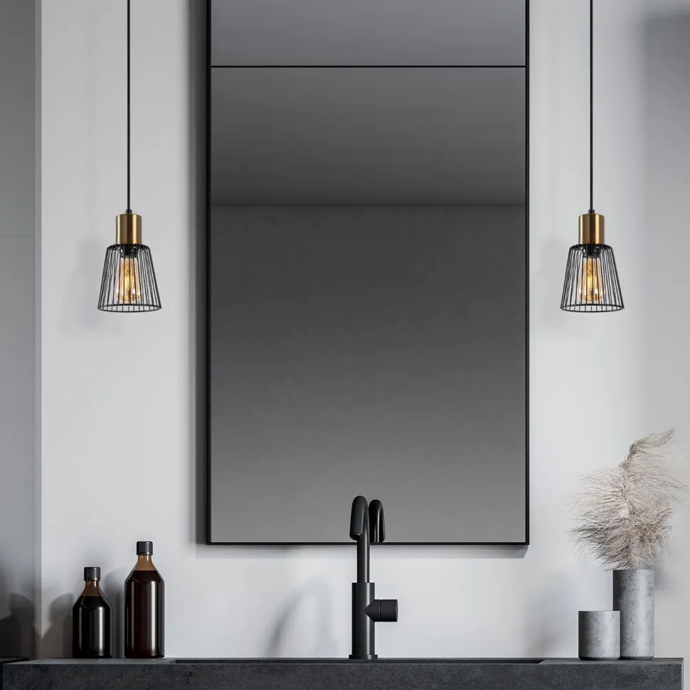 Riippuvalaisin Linento Lighting Kemtel, Ø16cm, E27, musta