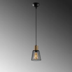 Riippuvalaisin Linento Lighting Kemtel, Ø16cm, E27, musta