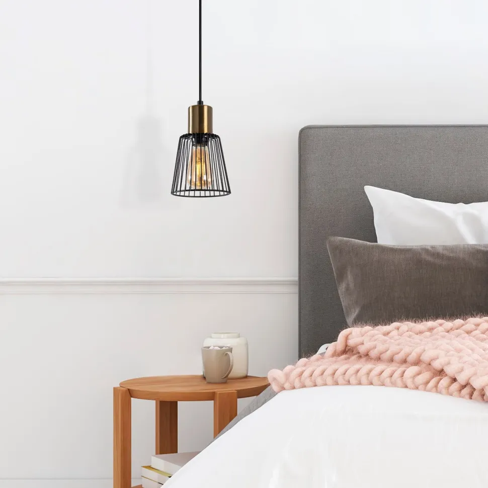 Riippuvalaisin Linento Lighting Kemtel, Ø16cm, E27, musta
