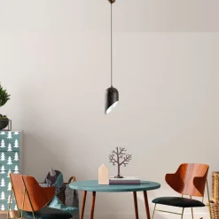 Riippuvalaisin Linento Lighting KESIK-6161-RETRO, Ø14cm, tummanruskea