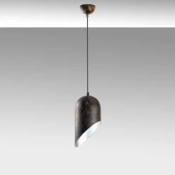 Riippuvalaisin Linento Lighting KESIK-6161-RETRO, Ø14cm, tummanruskea