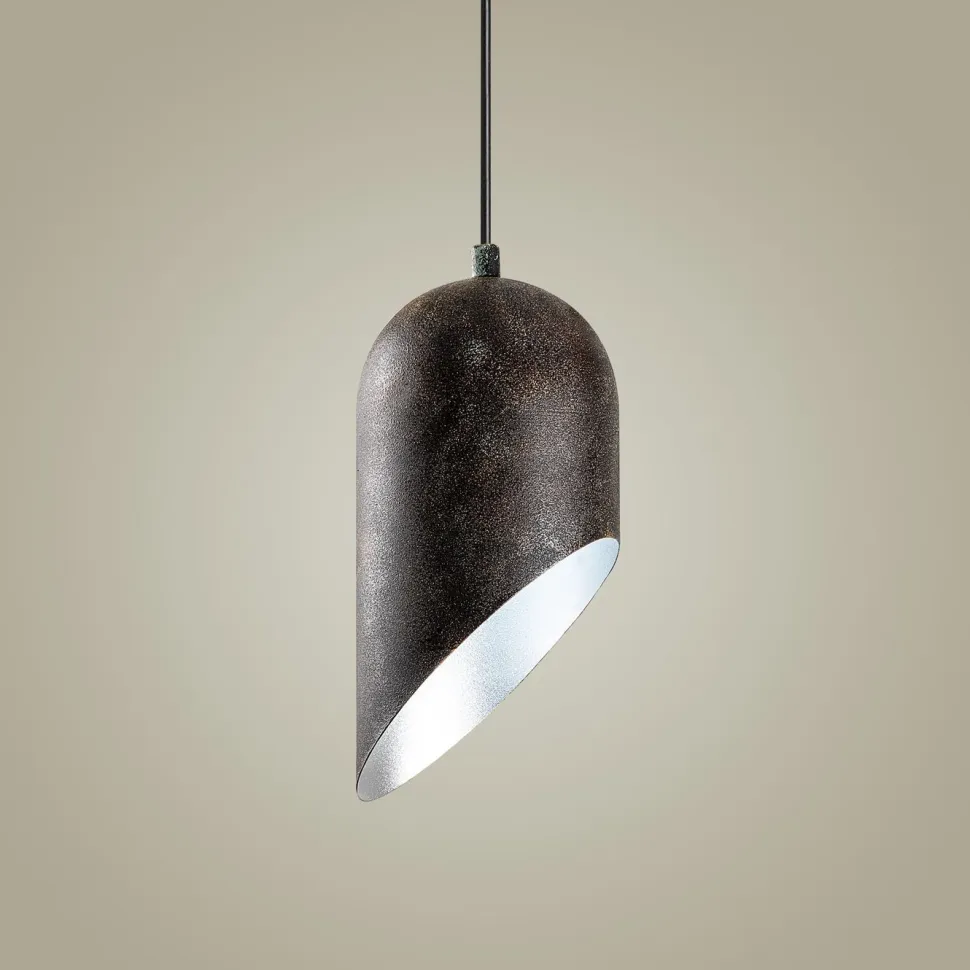 Riippuvalaisin Linento Lighting KESIK-6161-RETRO, Ø14cm, tummanruskea