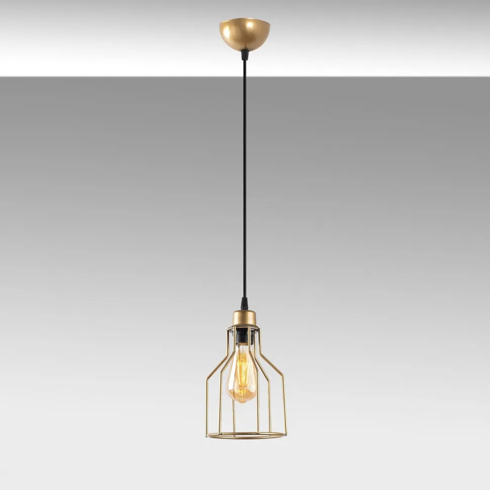 Riippuvalaisin Linento Lighting Kofi-N-1092-1, Ø17cm, kulta