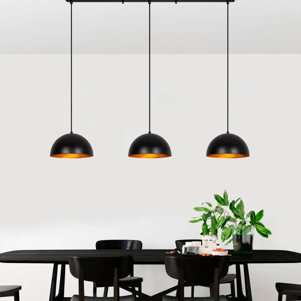Riippuvalaisin Linento Lighting Kure 30 Mr-7213, 3-osainen, 140x30x111cm, musta