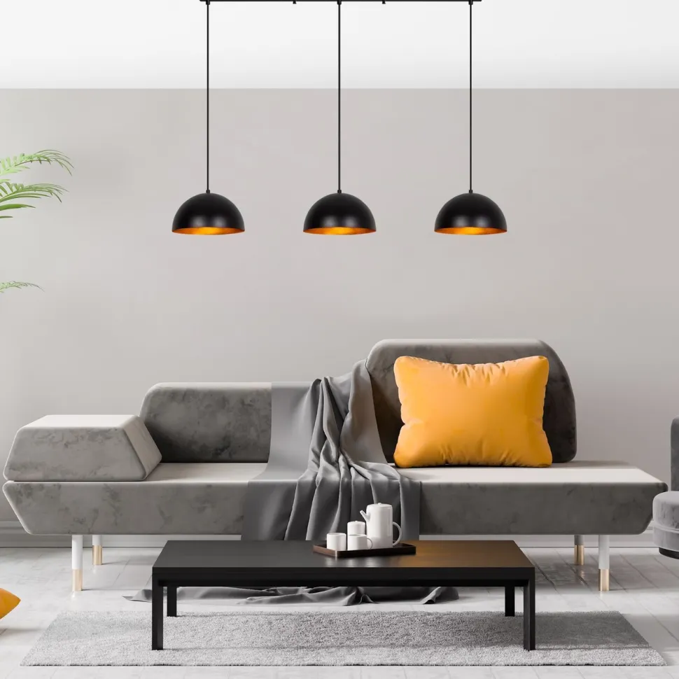Riippuvalaisin Linento Lighting Kure 30 Mr-7213, 3-osainen, 140x30x111cm, musta