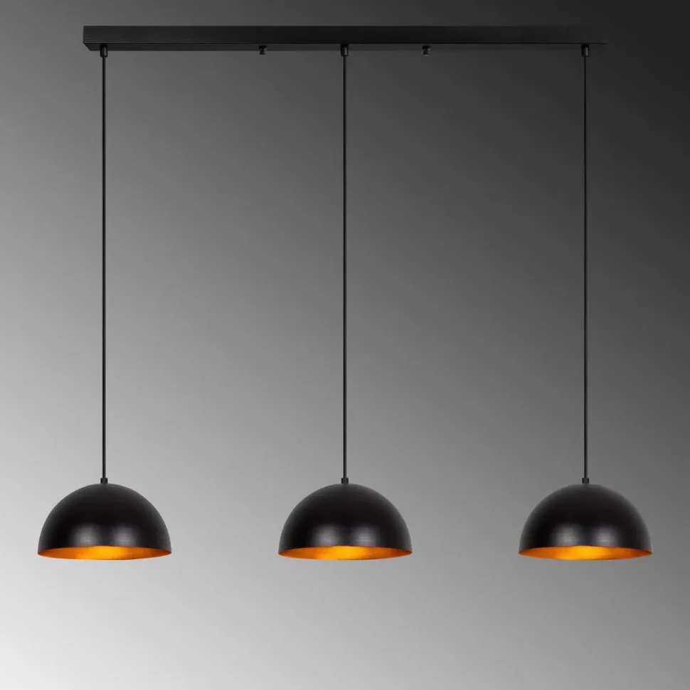 Riippuvalaisin Linento Lighting Kure 30 Mr-7213, 3-osainen, 140x30x111cm, musta
