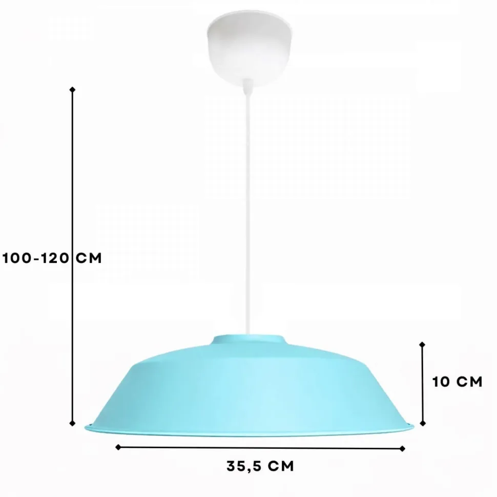 Riippuvalaisin Linento Lighting Liia 242402, Ø35.5cm, sininen