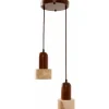 Riippuvalaisin Linento Lighting Loer 2-osainen beige/saksanpähkinä