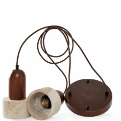 Riippuvalaisin Linento Lighting Loer 2-osainen beige/saksanpähkinä