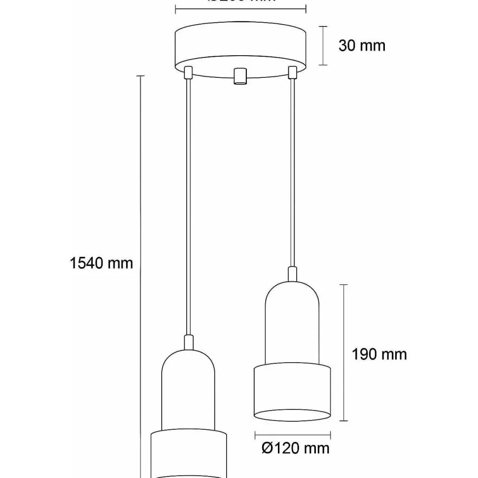 Riippuvalaisin Linento Lighting Loer 2-osainen beige/saksanpähkinä
